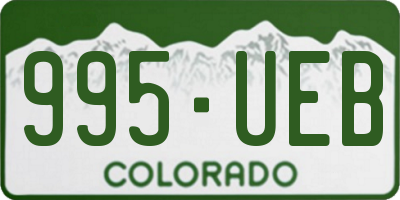 CO license plate 995UEB