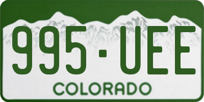 CO license plate 995UEE