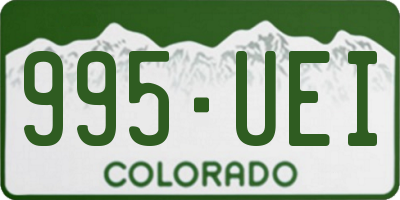CO license plate 995UEI