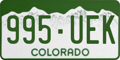 CO license plate 995UEK