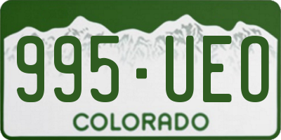 CO license plate 995UEO