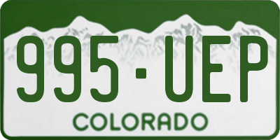 CO license plate 995UEP