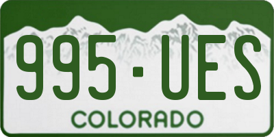CO license plate 995UES