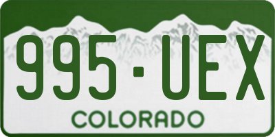 CO license plate 995UEX