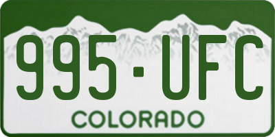 CO license plate 995UFC