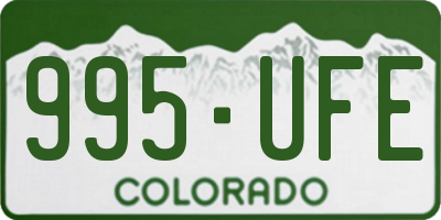 CO license plate 995UFE