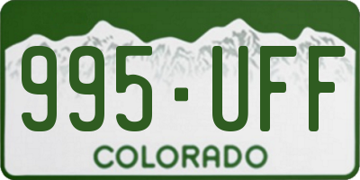 CO license plate 995UFF