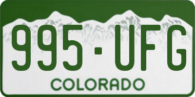 CO license plate 995UFG