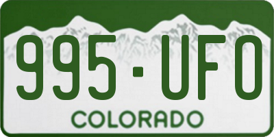 CO license plate 995UFO