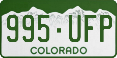 CO license plate 995UFP