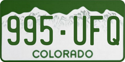 CO license plate 995UFQ
