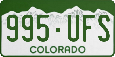 CO license plate 995UFS