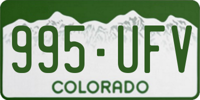 CO license plate 995UFV