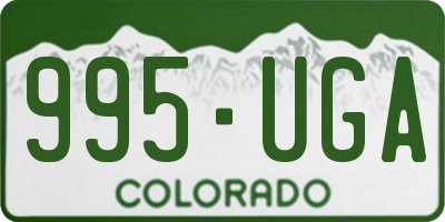 CO license plate 995UGA