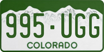 CO license plate 995UGG