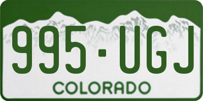 CO license plate 995UGJ