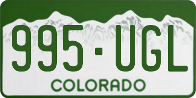 CO license plate 995UGL