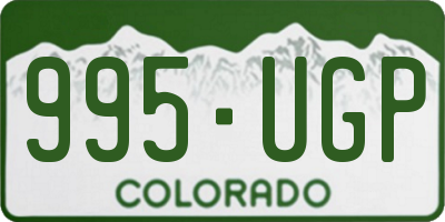 CO license plate 995UGP