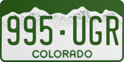 CO license plate 995UGR