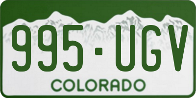 CO license plate 995UGV