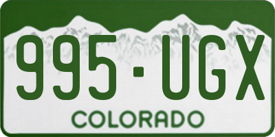 CO license plate 995UGX