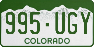 CO license plate 995UGY