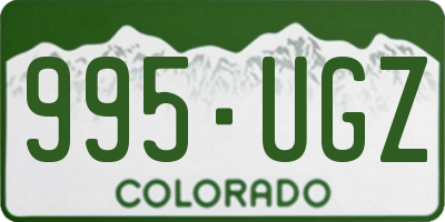 CO license plate 995UGZ