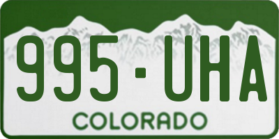 CO license plate 995UHA