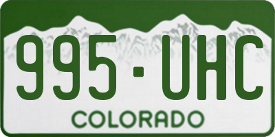 CO license plate 995UHC