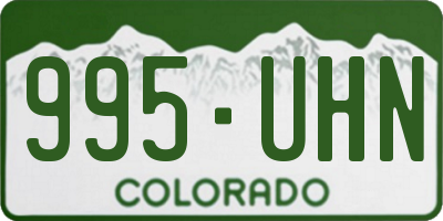 CO license plate 995UHN