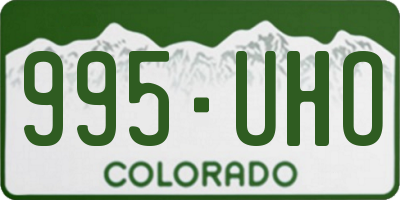 CO license plate 995UHO