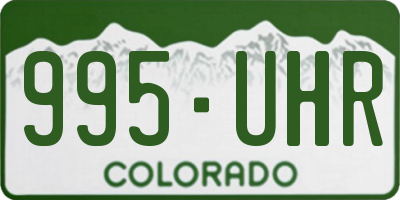 CO license plate 995UHR