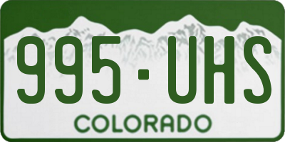 CO license plate 995UHS