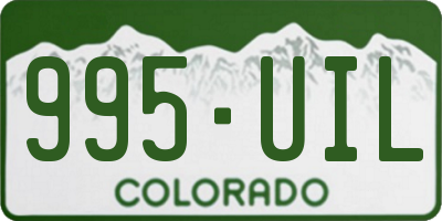 CO license plate 995UIL