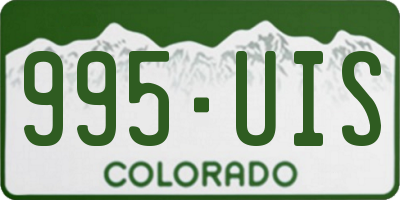 CO license plate 995UIS
