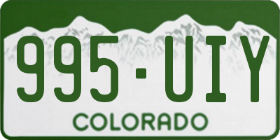 CO license plate 995UIY
