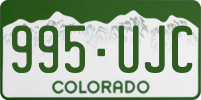 CO license plate 995UJC