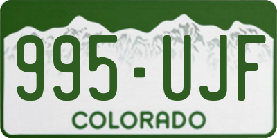 CO license plate 995UJF