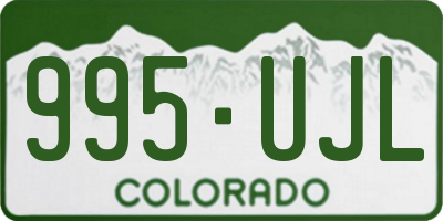 CO license plate 995UJL