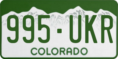 CO license plate 995UKR