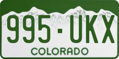 CO license plate 995UKX