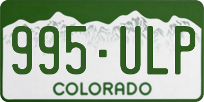 CO license plate 995ULP