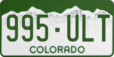 CO license plate 995ULT