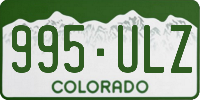 CO license plate 995ULZ