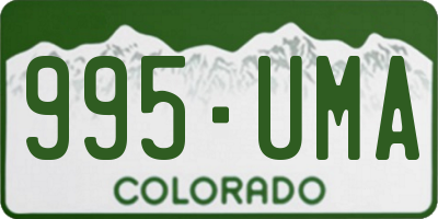 CO license plate 995UMA