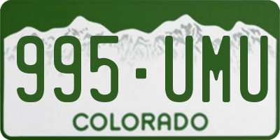 CO license plate 995UMU