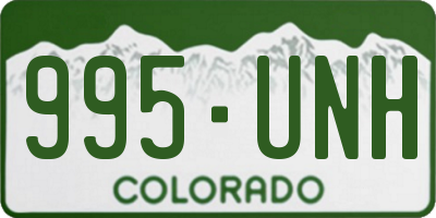 CO license plate 995UNH
