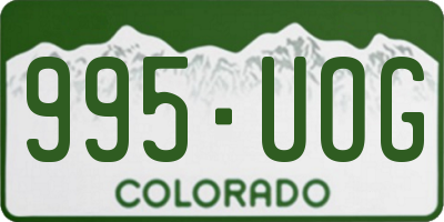CO license plate 995UOG
