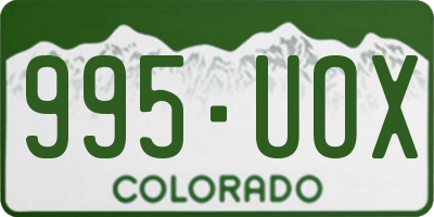 CO license plate 995UOX