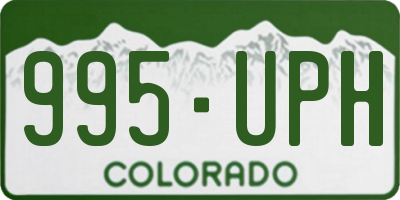 CO license plate 995UPH
